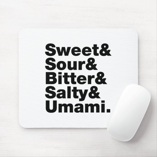 Fünf Grundgeschmacksrichtungen Mousepad (Mit Mouse)