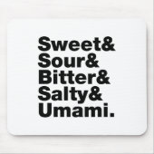 Fünf Grundgeschmacksrichtungen Mousepad (Vorne)