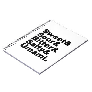 Fünf Grundgeschmacksrichtungen Notizblock