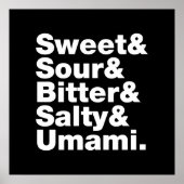 Fünf Grundgeschmacksrichtungen Poster (Vorne)