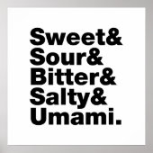 Fünf Grundgeschmacksrichtungen Poster (Vorne)