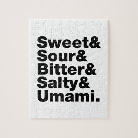 Fünf Grundgeschmacksrichtungen Puzzle (Vertikal)