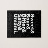 Fünf Grundgeschmacksrichtungen Puzzle (Horizontal)