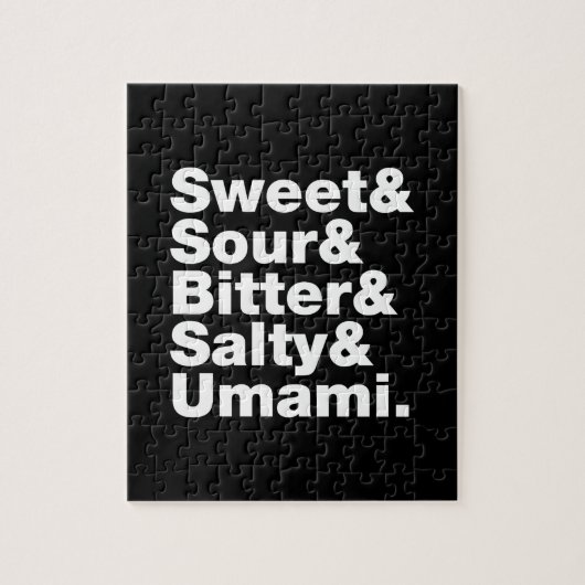 Fünf Grundgeschmacksrichtungen Puzzle (Vertikal)