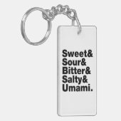 Fünf Grundgeschmacksrichtungen Schlüsselanhänger (Vorderseite links)