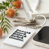 Fünf Grundgeschmacksrichtungen Schlüsselanhänger (Vorderseite rechts)