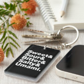 Fünf Grundgeschmacksrichtungen Schlüsselanhänger (Vorderseite rechts)