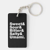 Fünf Grundgeschmacksrichtungen Schlüsselanhänger (Rückseite)