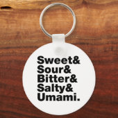 Fünf Grundgeschmacksrichtungen Schlüsselanhänger (Vorderseite)