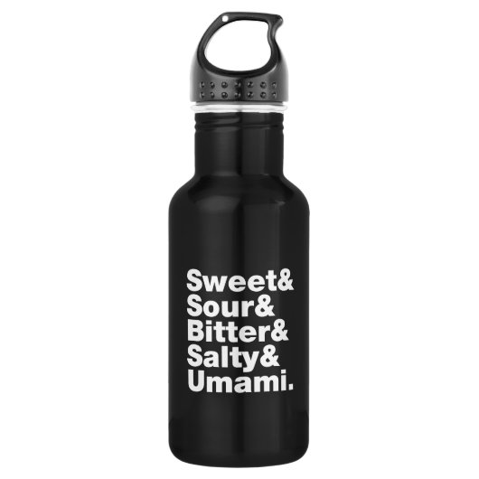 Fünf Grundgeschmacksrichtungen Trinkflasche (Vorderseite)