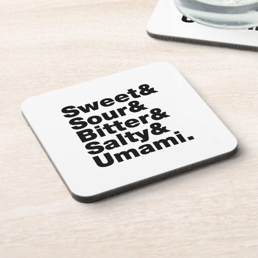 Fünf Grundgeschmacksrichtungen Untersetzer (Linke Seite)