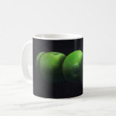 Fünf grüne Äpfel Kaffeetasse (Vorderseite Links)