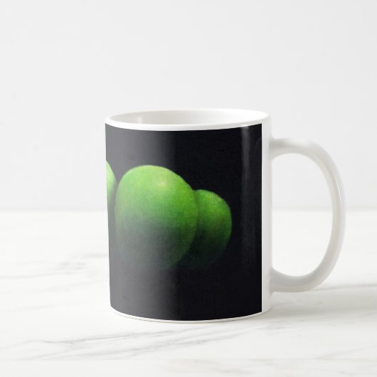 Fünf grüne Äpfel Kaffeetasse (Rechts)