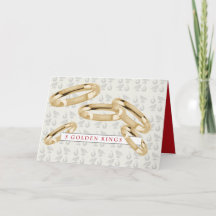 Fünf Grußkarten für Golden Rings