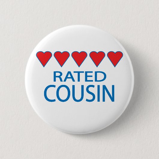 Fünf-Herz-Cousin Button (Vorderseite)