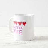 Fünf Herz-Ehefrau Kaffeetasse (Vorderseite Links)