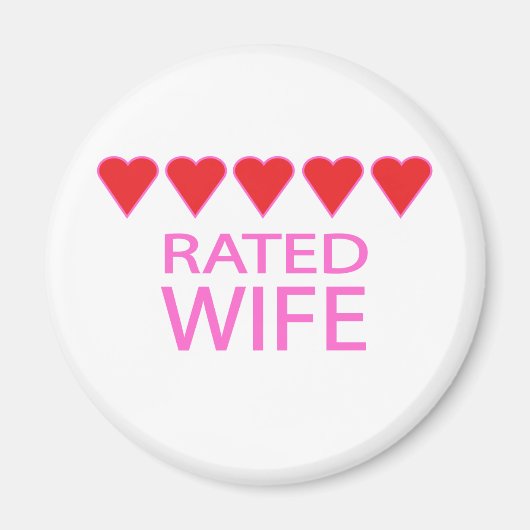 Fünf Herz-Ehefrau Magnet (Vorne)