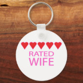 Fünf Herz-Ehefrau Schlüsselanhänger (Vorderseite)