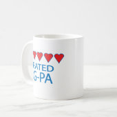 Fünf Herz G-Pa Kaffeetasse (Vorderseite Links)