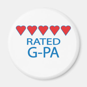 Fünf Herz G-Pa Magnet