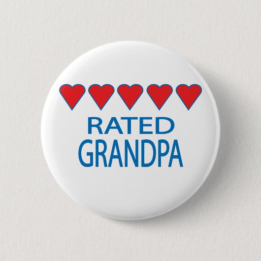 Fünf Herz Großvater Button (Vorderseite)
