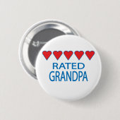 Fünf Herz Großvater Button (Vorne & Hinten)