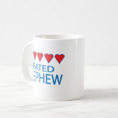 Fünf-Herz-Neffe Kaffeetasse (Vorderseite Links)