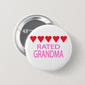 Fünf Herz Oma Button (Vorne & Hinten)