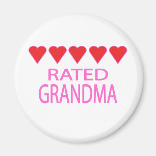Fünf Herz Oma Magnet