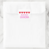 Fünf Herz Oma Quadratischer Aufkleber (Tasche)