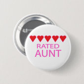 Fünf-Herz-Tante Button (Vorne & Hinten)