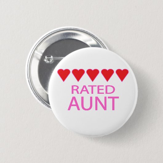 Fünf-Herz-Tante Button (Vorne & Hinten)