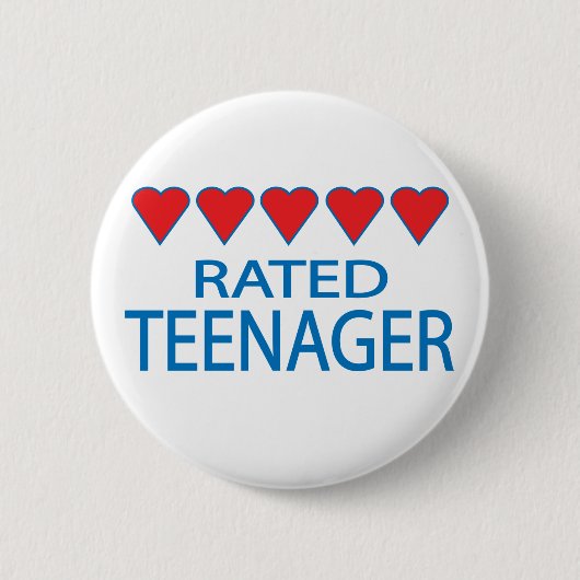 Fünf-Herz-Teenager Button (Vorderseite)