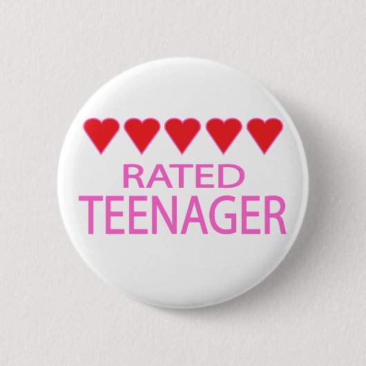 Fünf-Herz-Teenager Button (Vorderseite)