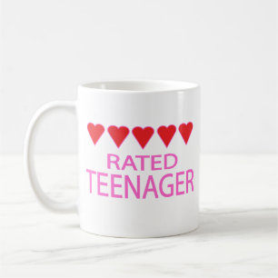 Fünf-Herz-Teenager Kaffeetasse