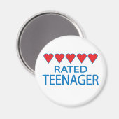 Fünf-Herz-Teenager Magnet (Vorderseite/Rückseite)