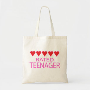 Fünf-Herz-Teenager Tragetasche