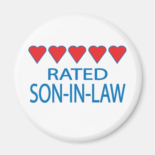 Fünf Herzchen im Schwiegersohn Magnet (Vorne)