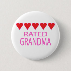 Fünf-Herzen-Oma Button