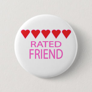 Fünf Herzfreunde Button
