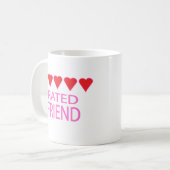 Fünf Herzfreunde Kaffeetasse (Vorderseite Links)
