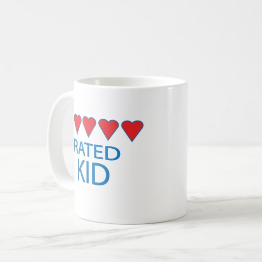 Fünf Herzkinder Kaffeetasse (Vorderseite Links)