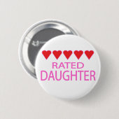 Fünf Herztochter Button (Vorne & Hinten)