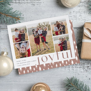 Fünf Holiday Foto Collage Card Erde Feiertagskarte