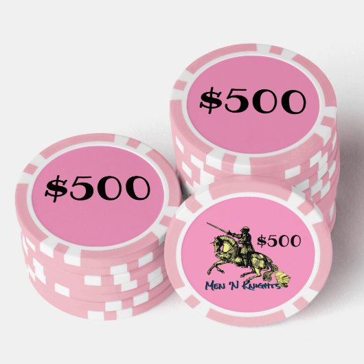 Fünf Hundert Dollar (Logo) Pokerchips (Stapel)