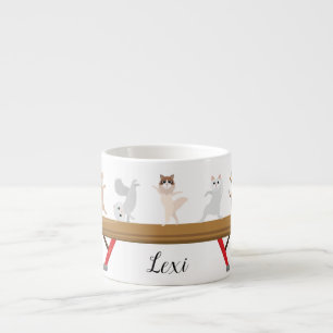 Fünf individuell anpassbare Turnschuhe Cats Mini E Espressotasse