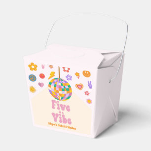 Fünf ist die Vibe Retro Diskothek Ball 5. Geburtst Geschenkschachtel