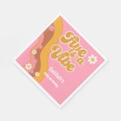 Fünf ist ein lebhafter, groovativer Retro-Vintager Serviette (Ecke)