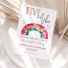 FÜNF ist ein VIBE farbiger Regenbogen 5. Geburtsta