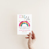 FÜNF ist ein VIBE farbiger Regenbogen 5. Geburtsta Einladung